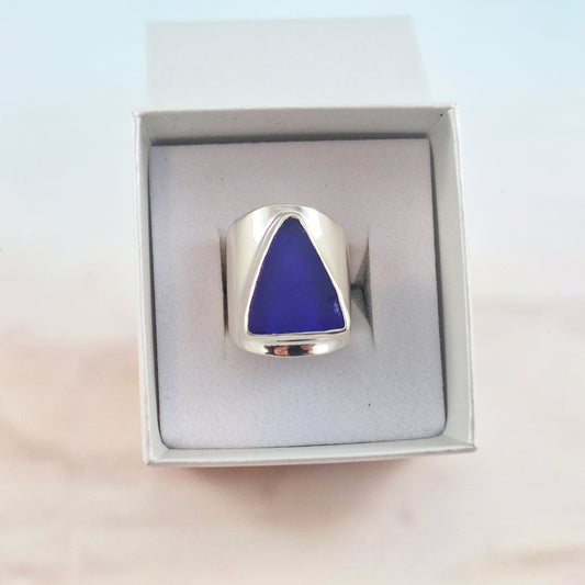 Adjustable Ring (small): Rare Indigo Blue
