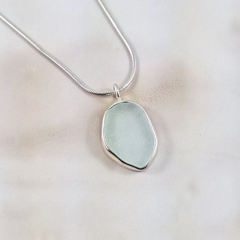 Sea Foam Sea Glass: Pendant (gift box)