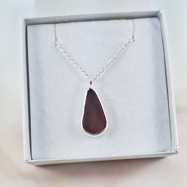 Vintage Bottle Brown: Tiny Pendant (gift box)