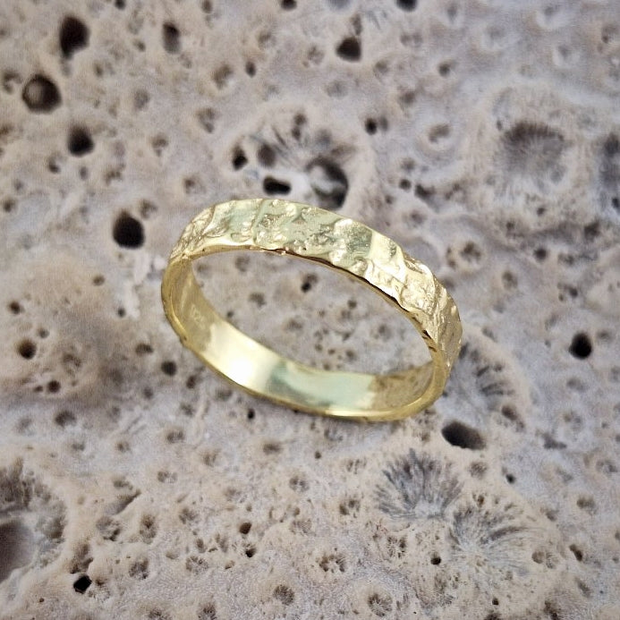 Natural Textured Gold Ring