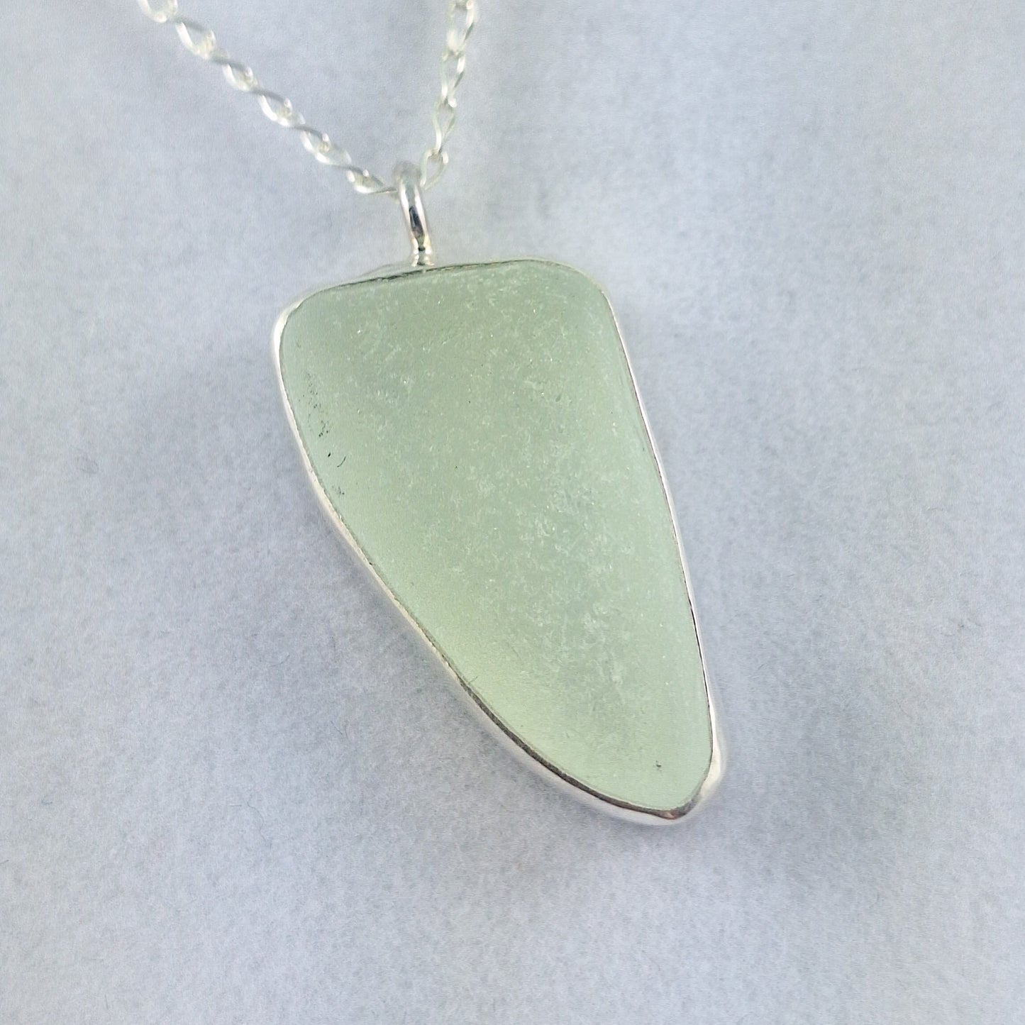 Sea Foam Sea Glass Pendant (with chain option)