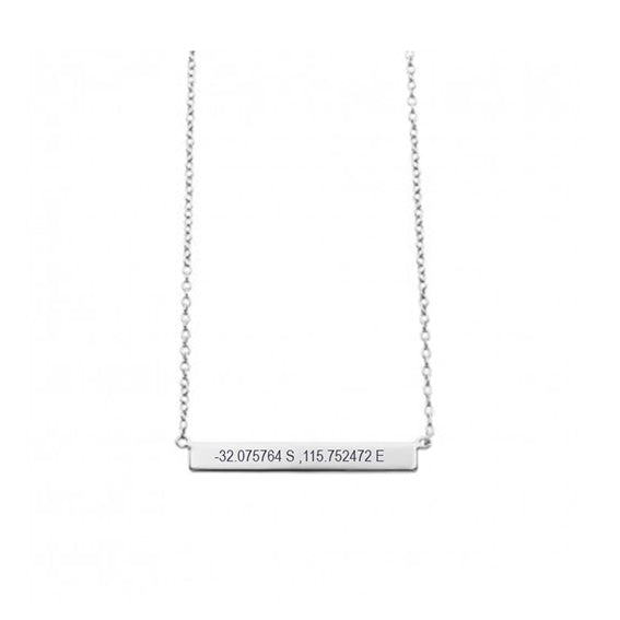 Engraved Bar Necklace