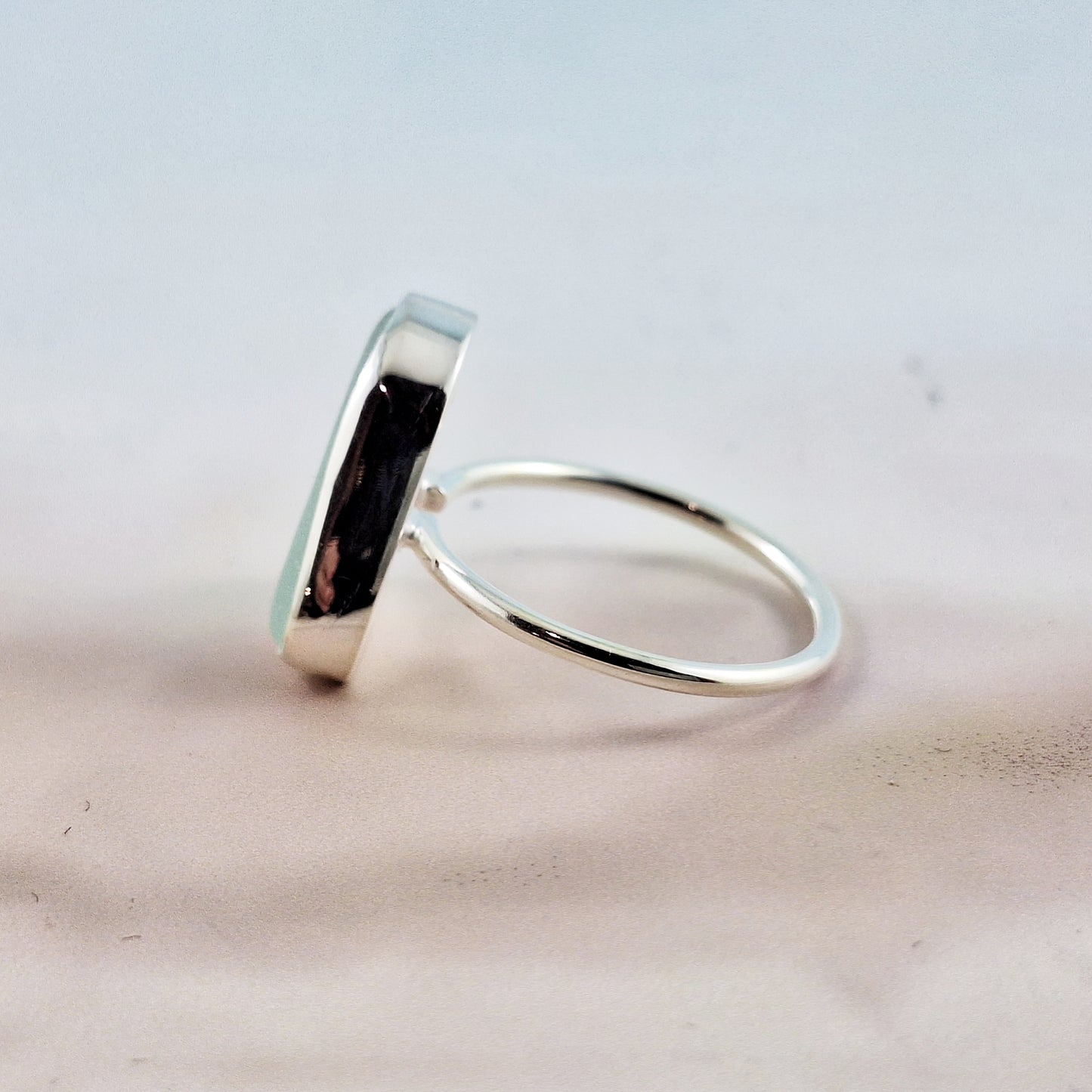 Ring size 9: Sea Mist Glass