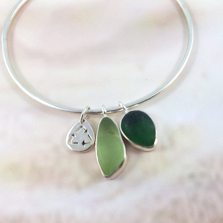 LIMITED EDITION: Sustainable Sea Green Bangle