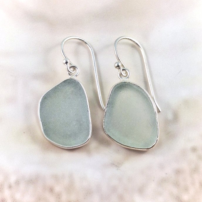 Sea Mist Sea Glass (hook earrings)