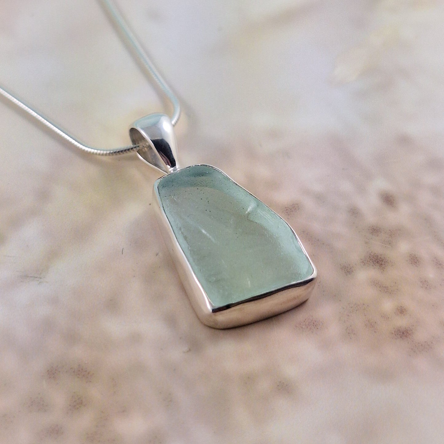 Rare Textured - Sea Foam Green Pendant (with chain option)