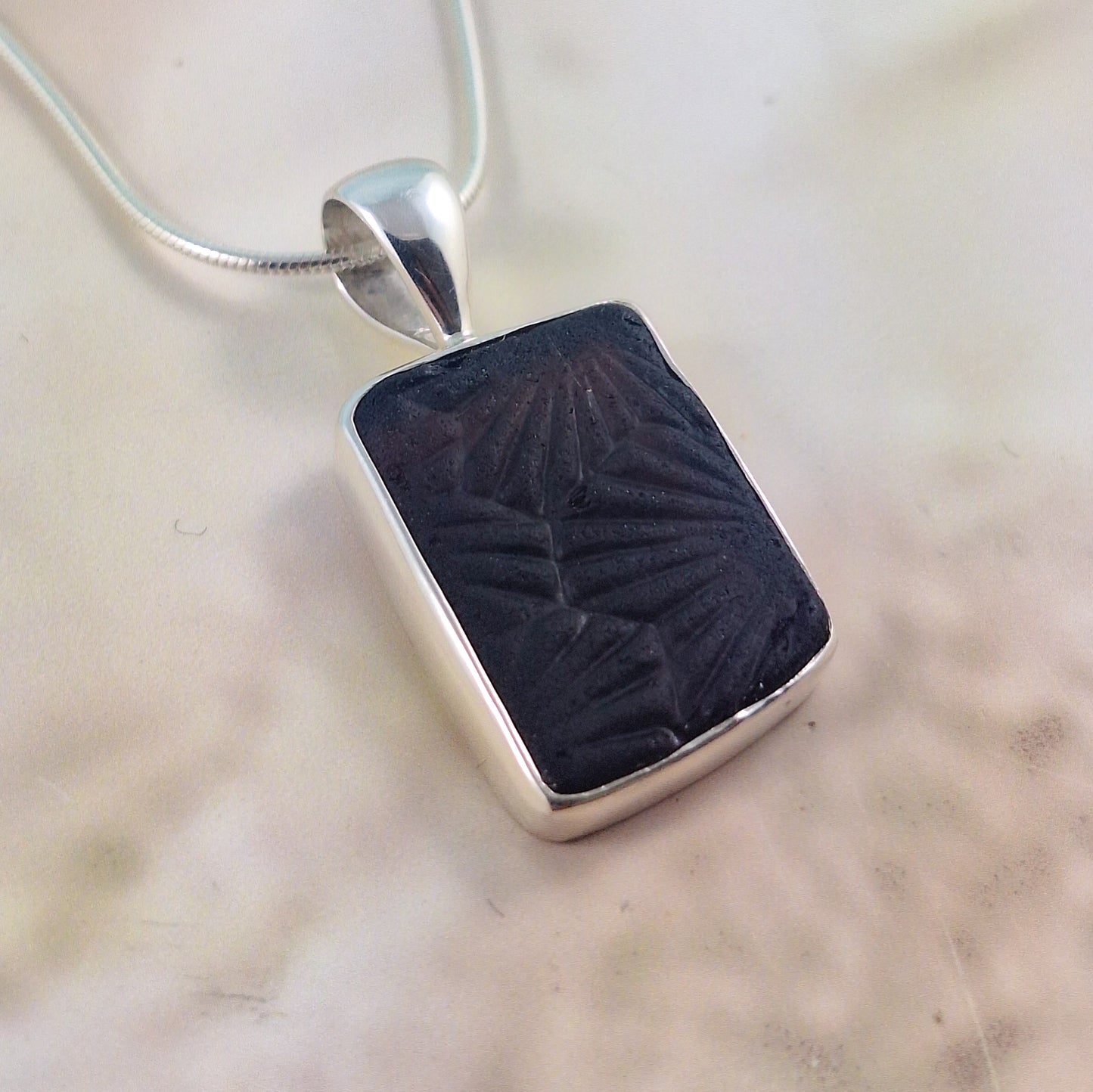 Rare Textured - Dark Plum Pendant (with Chain option)