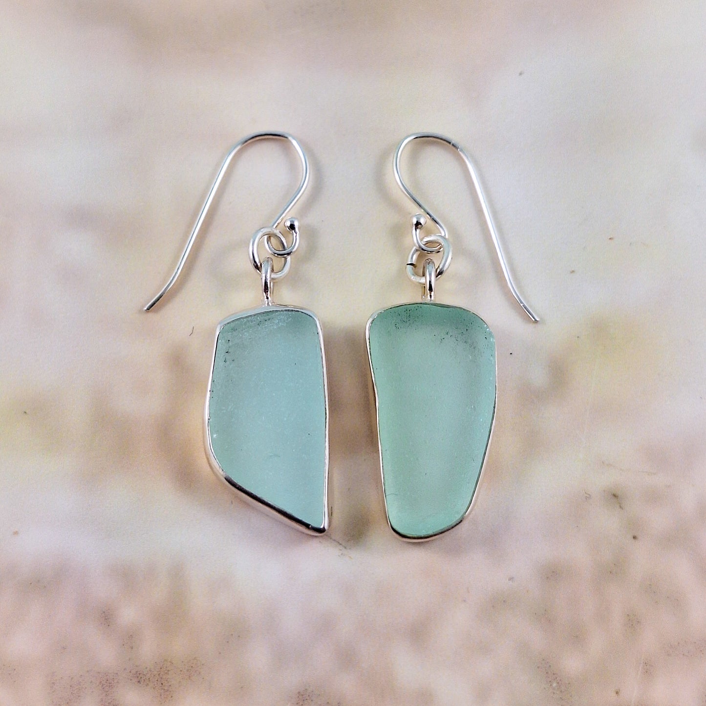 Sea Mist Sea Glass (hook earrings)