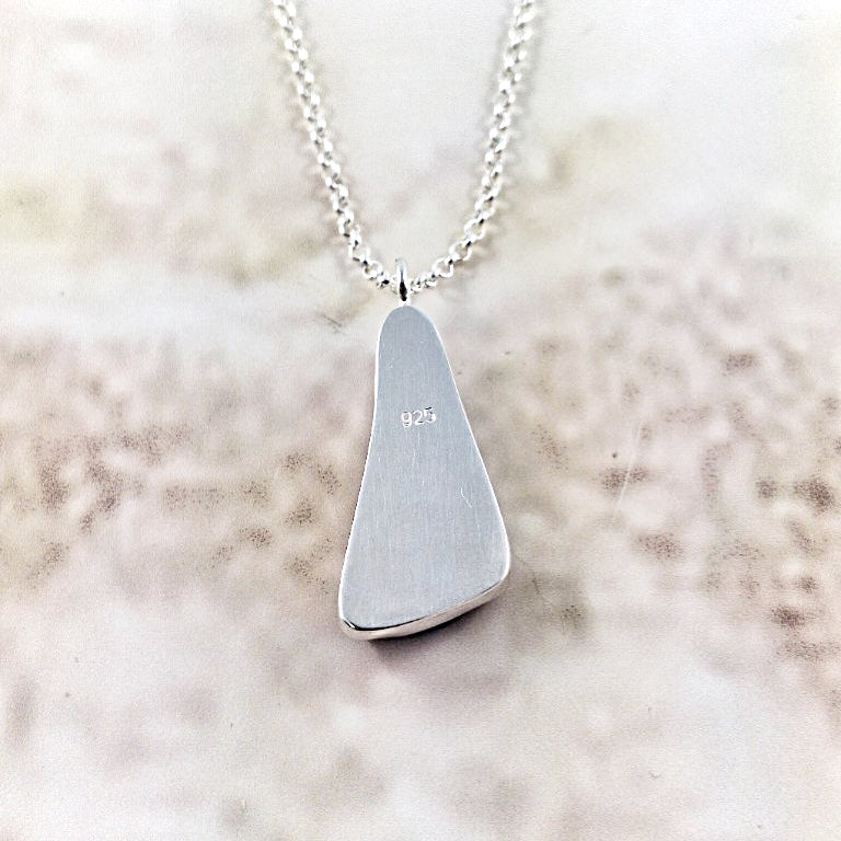 Rare Purple Sea Glass: Pendant & Chain (gift box)