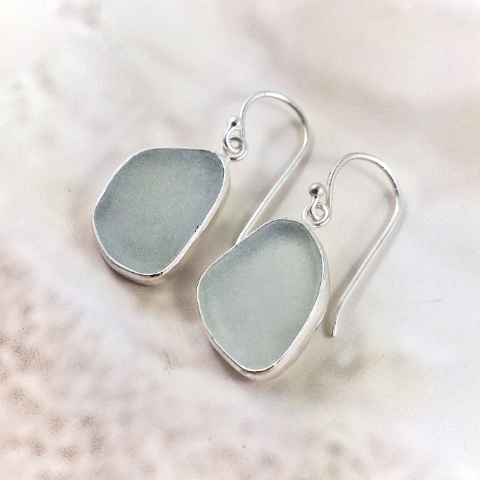Sea Mist Sea Glass (hook earrings)