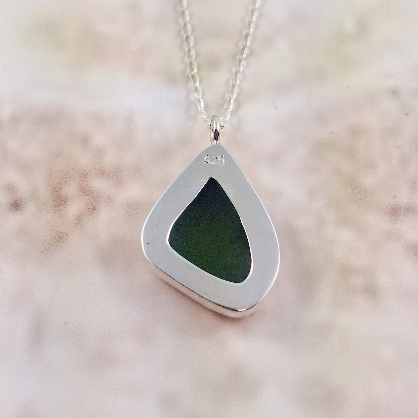 Sea Grasd Green Sea Glass Pendant (with chain option)