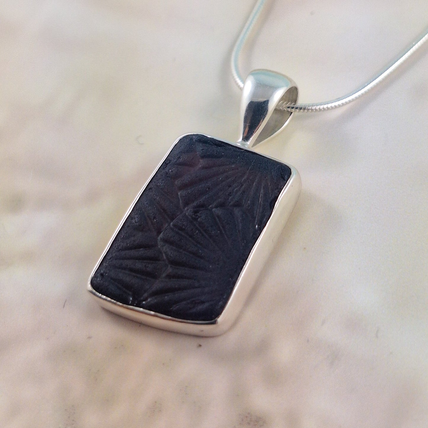Rare Textured - Dark Plum Pendant (with Chain option)