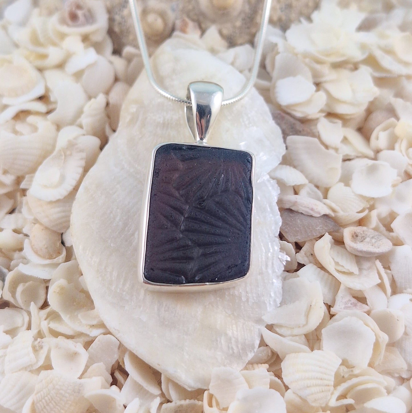 Rare Textured - Dark Plum Pendant (with Chain option)