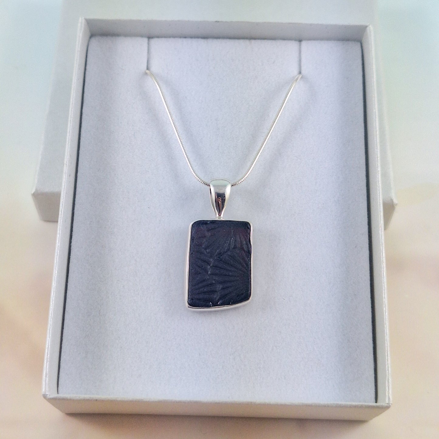 Rare Textured - Dark Plum Pendant (with Chain option)