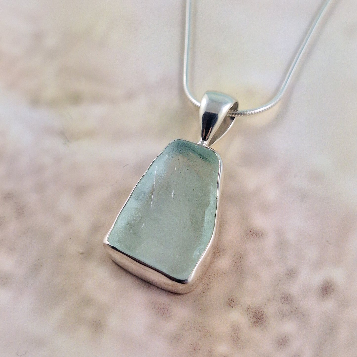 Rare Textured - Sea Foam Green Pendant (with chain option)