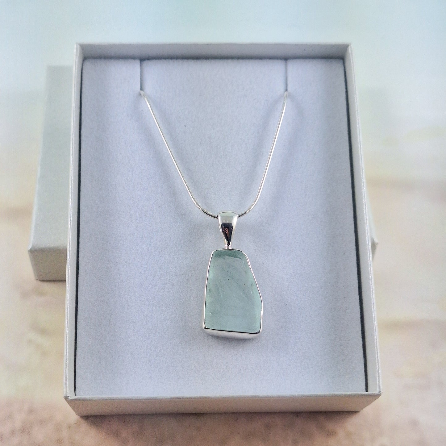 Rare Textured - Sea Foam Green Pendant (with chain option)
