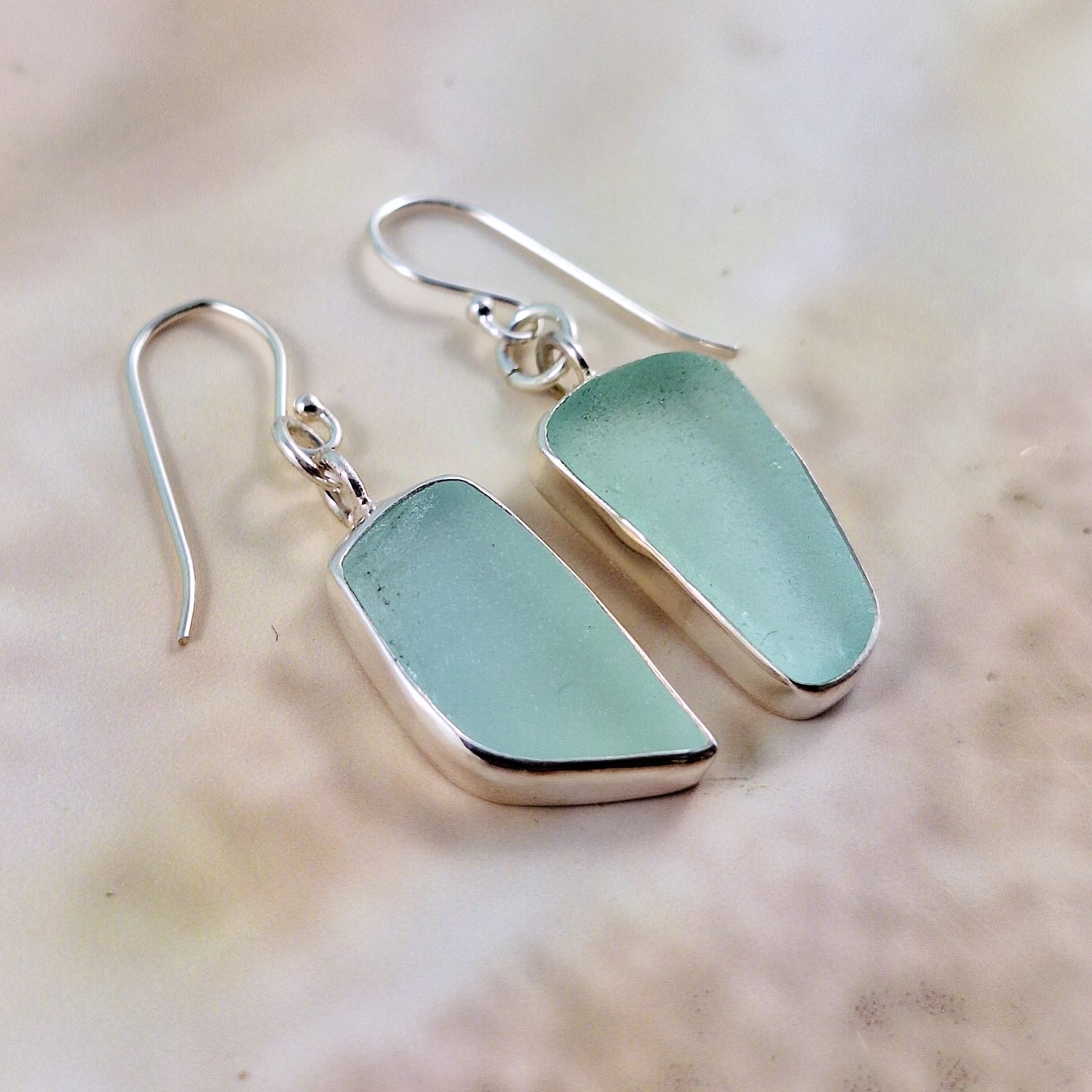 Sea Mist Sea Glass (hook earrings)