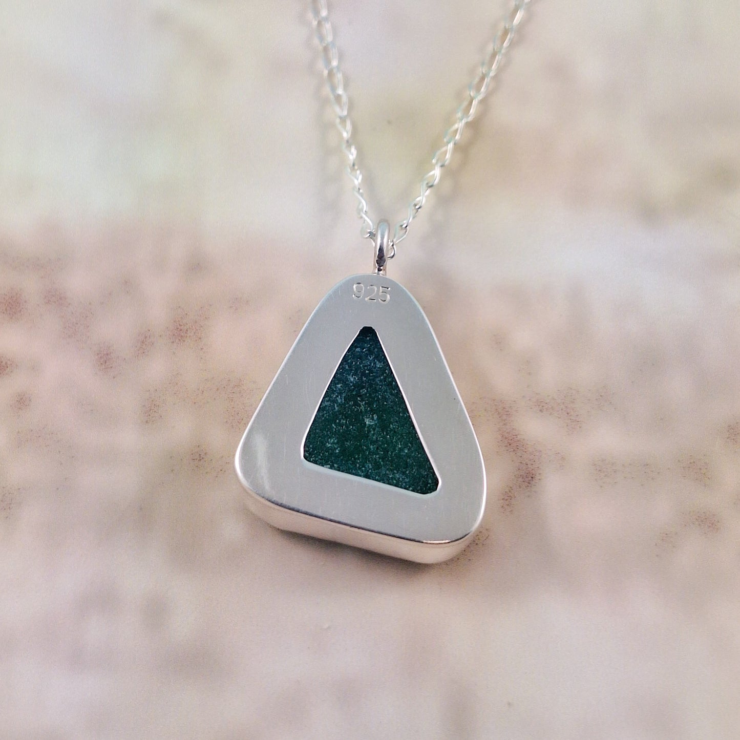 Sea Witch Green Sea Glass Pendant (with chain option)