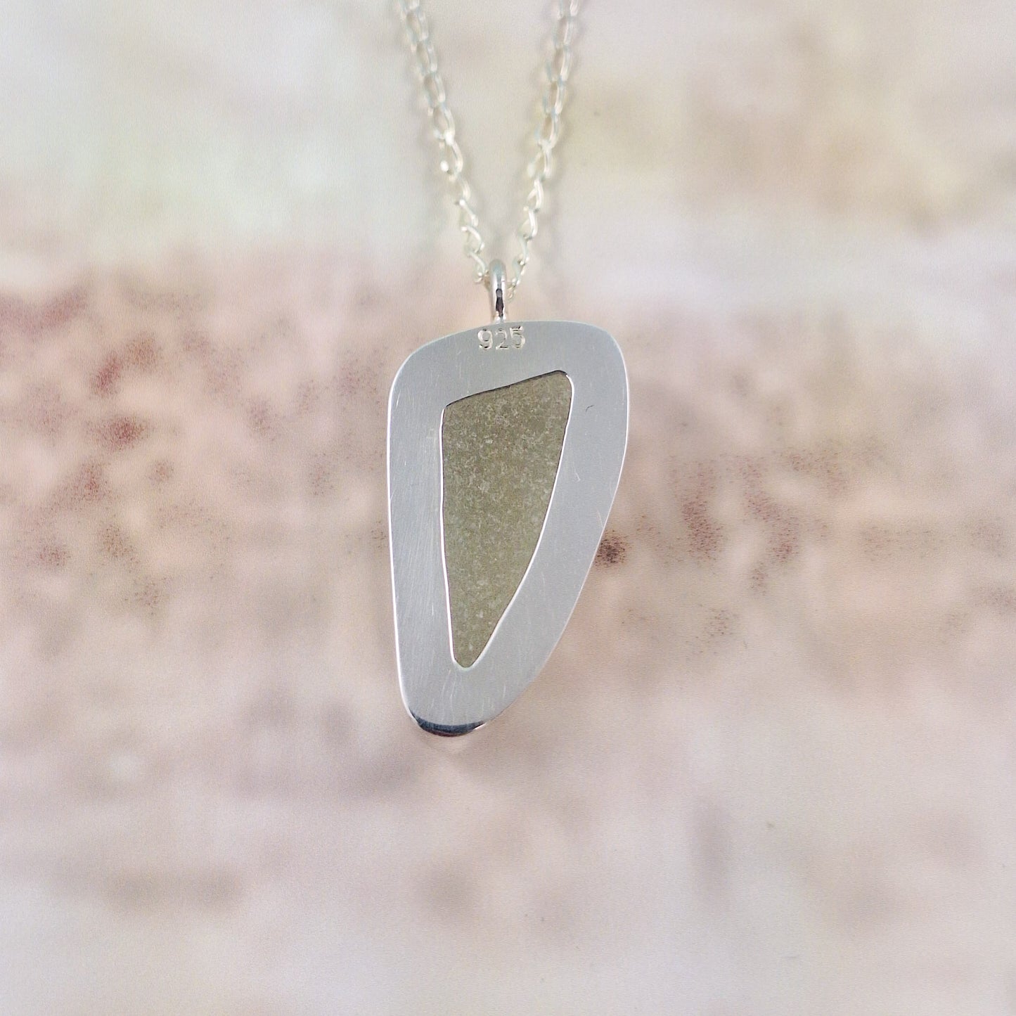 Sea Foam Sea Glass Pendant (with chain option)