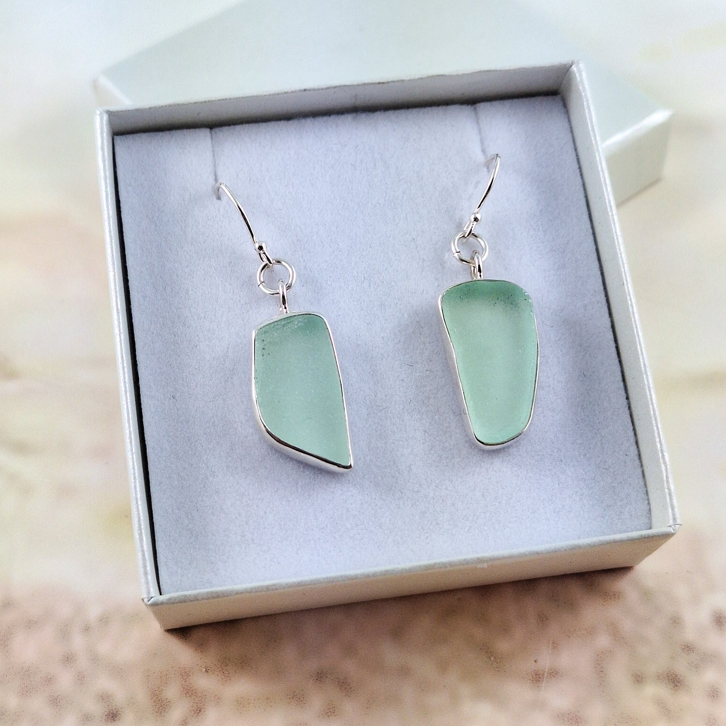 Sea Mist Sea Glass (hook earrings)