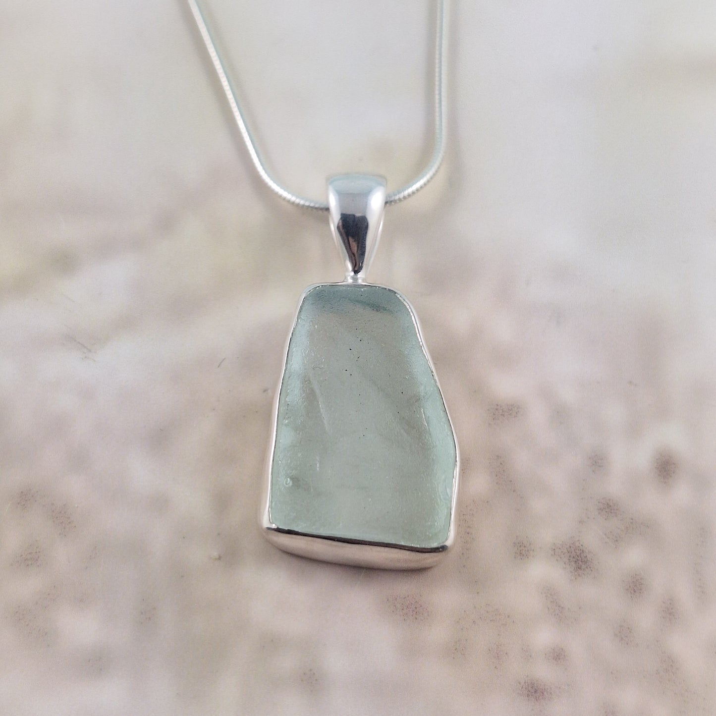 Rare Textured - Sea Foam Green Pendant (with chain option)